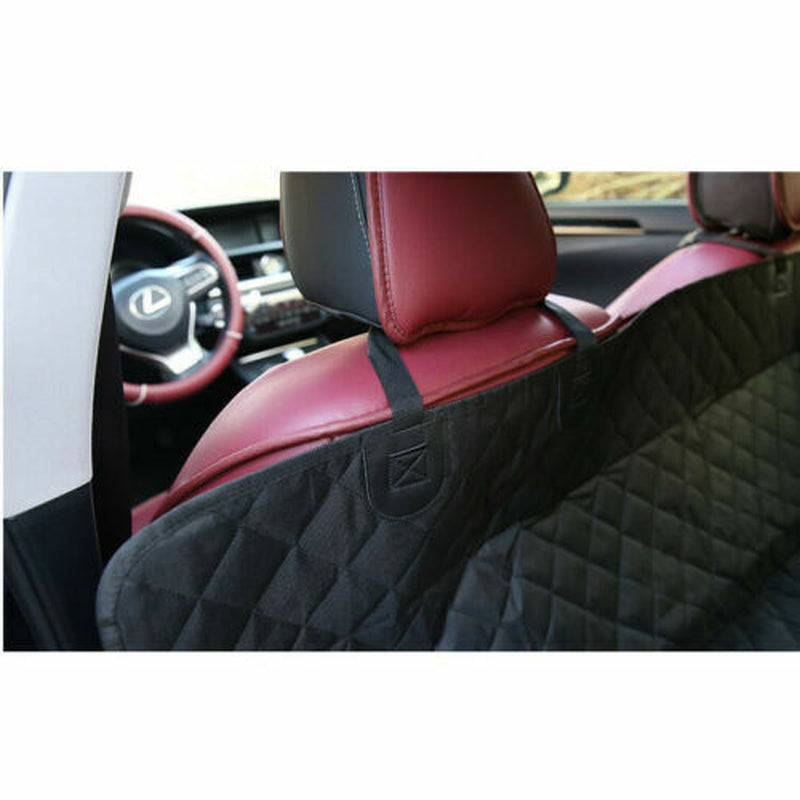 Premium 100% Waterproof Rear Seat Cover for Pets - Hammock Style Auto Protector