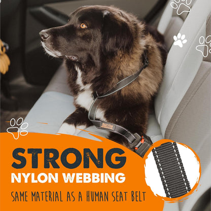Ultimate Dog Car Safety Belt - Premium Universal Pet Restraint with Durable Metal Hardware and Adjustable Strap for Maximum Security in Black