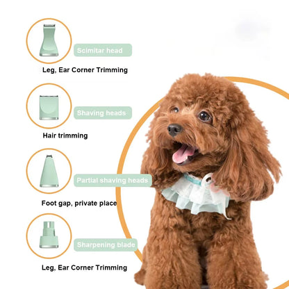 3-in-1 Pet Grooming Kit: Electric Dog Clipper with Cat Nail Grinder and Hair Trimmer