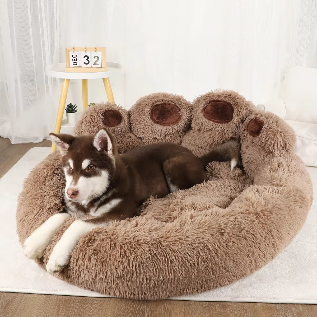 Premium Plush Dog Bed for Large Dogs - Winter-Ready Kennel Accessories and Comfortable Bedding for Cats and Puppies