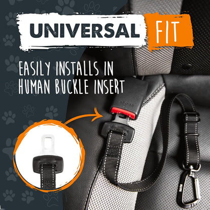 Ultimate Dog Car Safety Belt - Premium Universal Pet Restraint with Durable Metal Hardware and Adjustable Strap for Maximum Security in Black