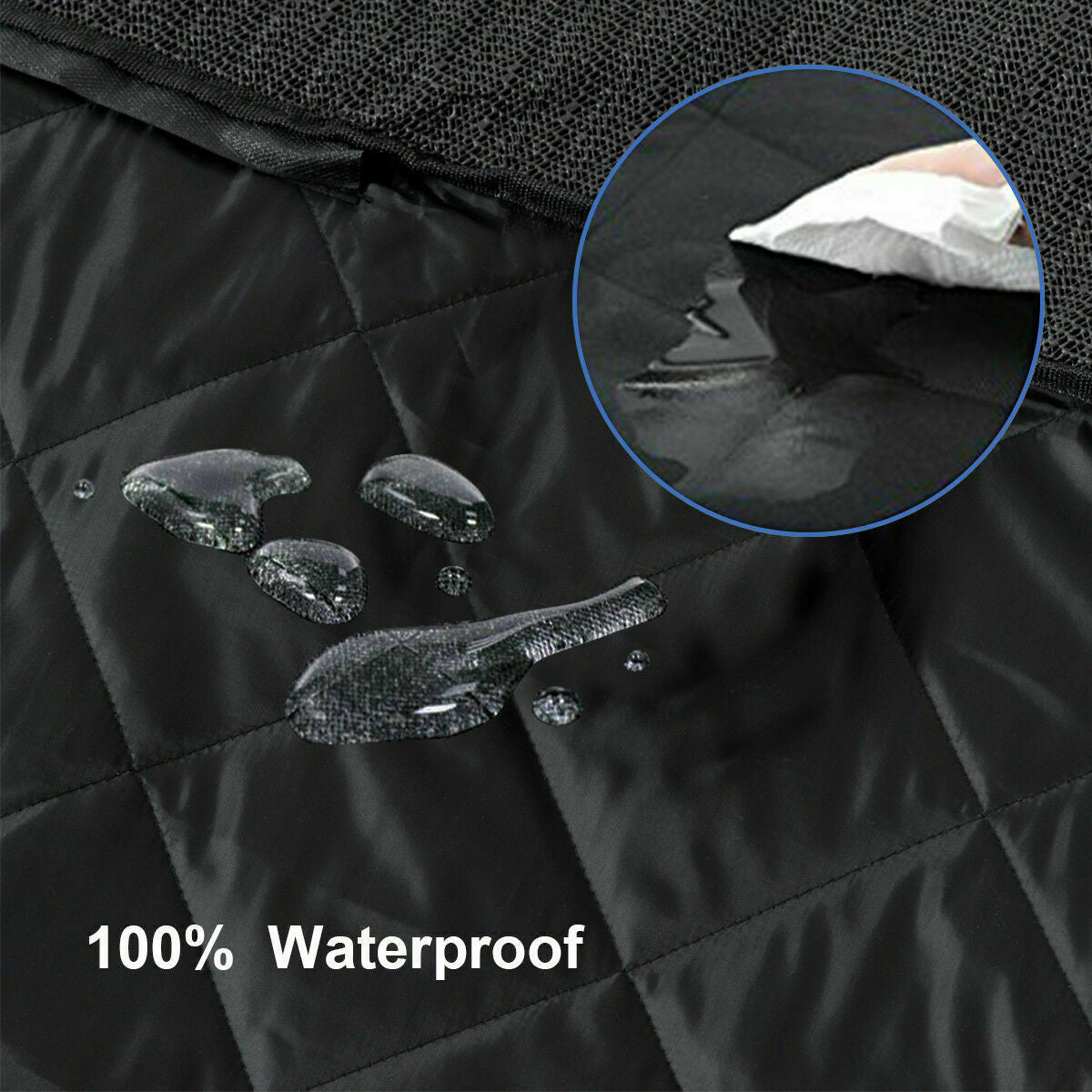 Premium 100% Waterproof Rear Seat Cover for Pets - Hammock Style Auto Protector