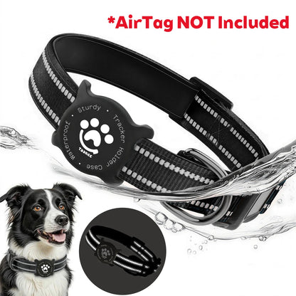 Elevate Your Dog's Safety and Style with the Taakcc Reflective Dog Collar - Featuring Luminous AirTag Holder and Waterproof Comfort