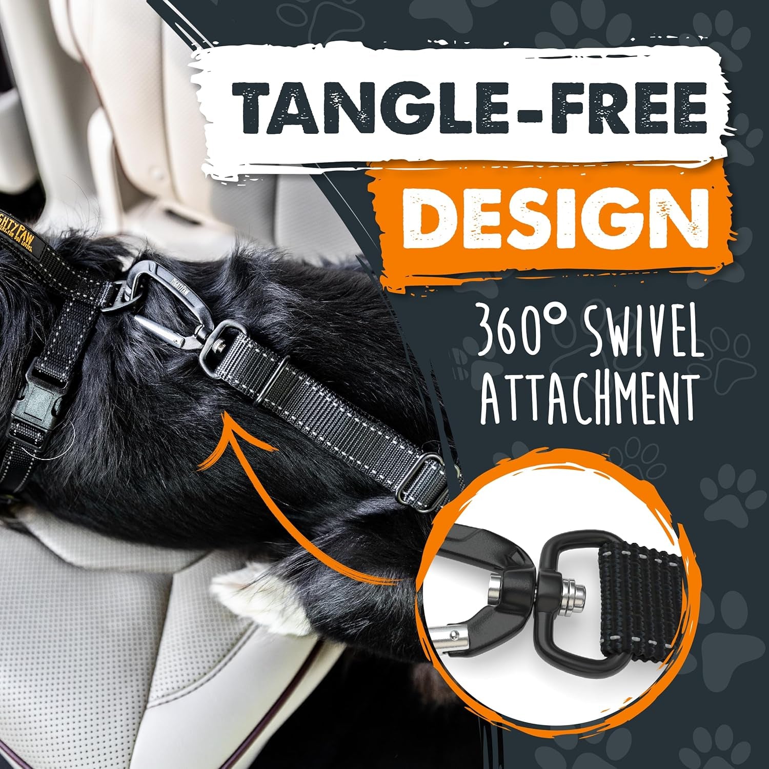 Ultimate Dog Car Safety Belt - Premium Universal Pet Restraint with Durable Metal Hardware and Adjustable Strap for Maximum Security in Black