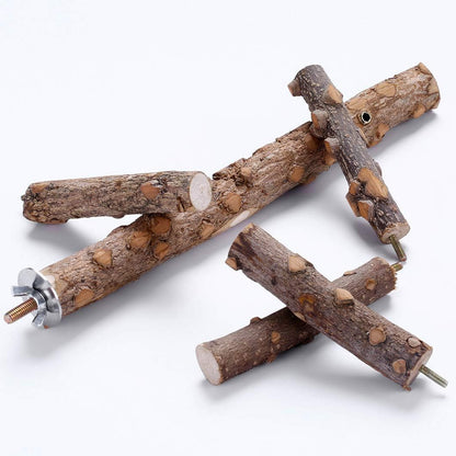Nature-Inspired Bird Perch Stand for Small to Medium Parrots - Perfect for Play and Communication