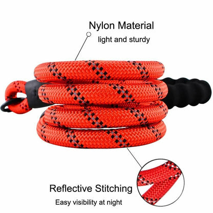Extra Strong 5Ft Reflective Rope Dog Lead with Comfortable Foam Padded Handle - Perfect for All Dog Sizes