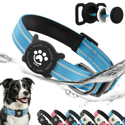 Elevate Your Dog's Safety and Style with the Taakcc Reflective Dog Collar - Featuring Luminous AirTag Holder and Waterproof Comfort