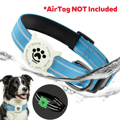 Elevate Your Dog's Safety and Style with the Taakcc Reflective Dog Collar - Featuring Luminous AirTag Holder and Waterproof Comfort