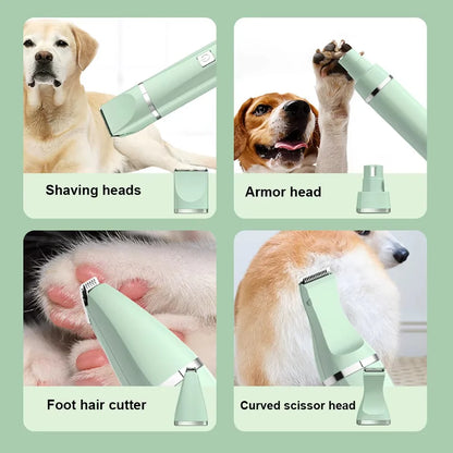 3-in-1 Pet Grooming Kit: Electric Dog Clipper with Cat Nail Grinder and Hair Trimmer