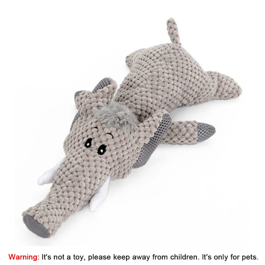 Delight Your Pup with Our 1/3 Pcs Large Bite-Resistant Plush Toy Set – Adorable Lion, Wolf & Elephant Squeaky Toys for Small & Medium Dogs