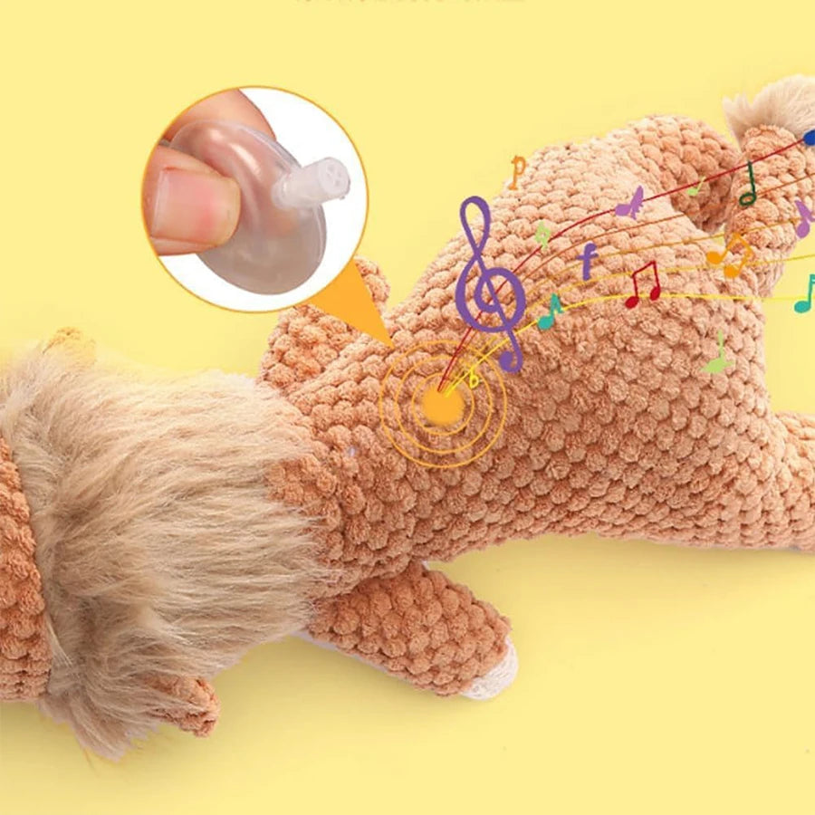 Delight Your Pup with Our 1/3 Pcs Large Bite-Resistant Plush Toy Set – Adorable Lion, Wolf & Elephant Squeaky Toys for Small & Medium Dogs