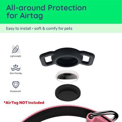 Elevate Your Dog's Safety and Style with the Taakcc Reflective Dog Collar - Featuring Luminous AirTag Holder and Waterproof Comfort