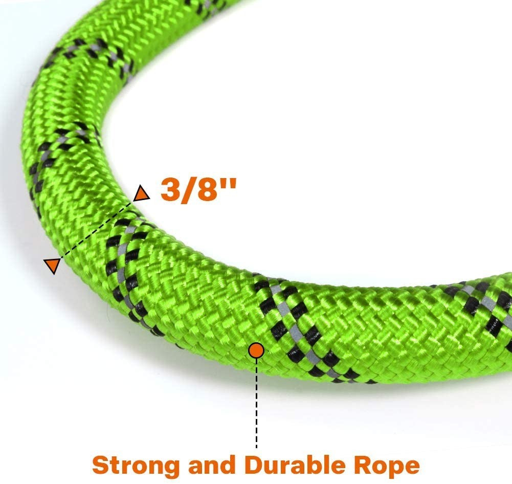 Extra Strong 5Ft Reflective Rope Dog Lead with Comfortable Foam Padded Handle - Perfect for All Dog Sizes