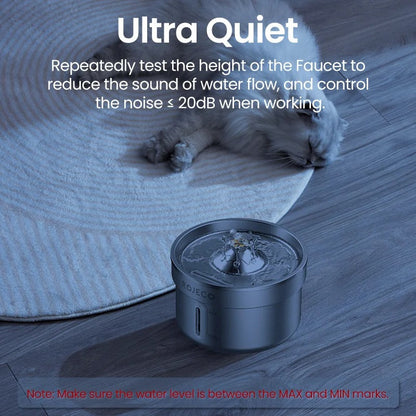 Elevate Your Pet's Hydration with the ROJECO Stainless Steel Automatic Water Fountain - Rechargeable & Hygienic Drinking Solution for Cats and Dogs